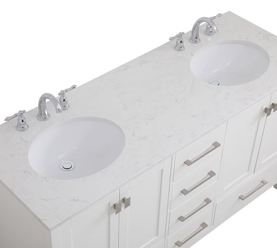 Riola 60 Double Sink Vanity Pottery Barn Riola 60 Double Sink Vanity Pottery Barn, Mirror For 60 Inch Double Vanity Top
