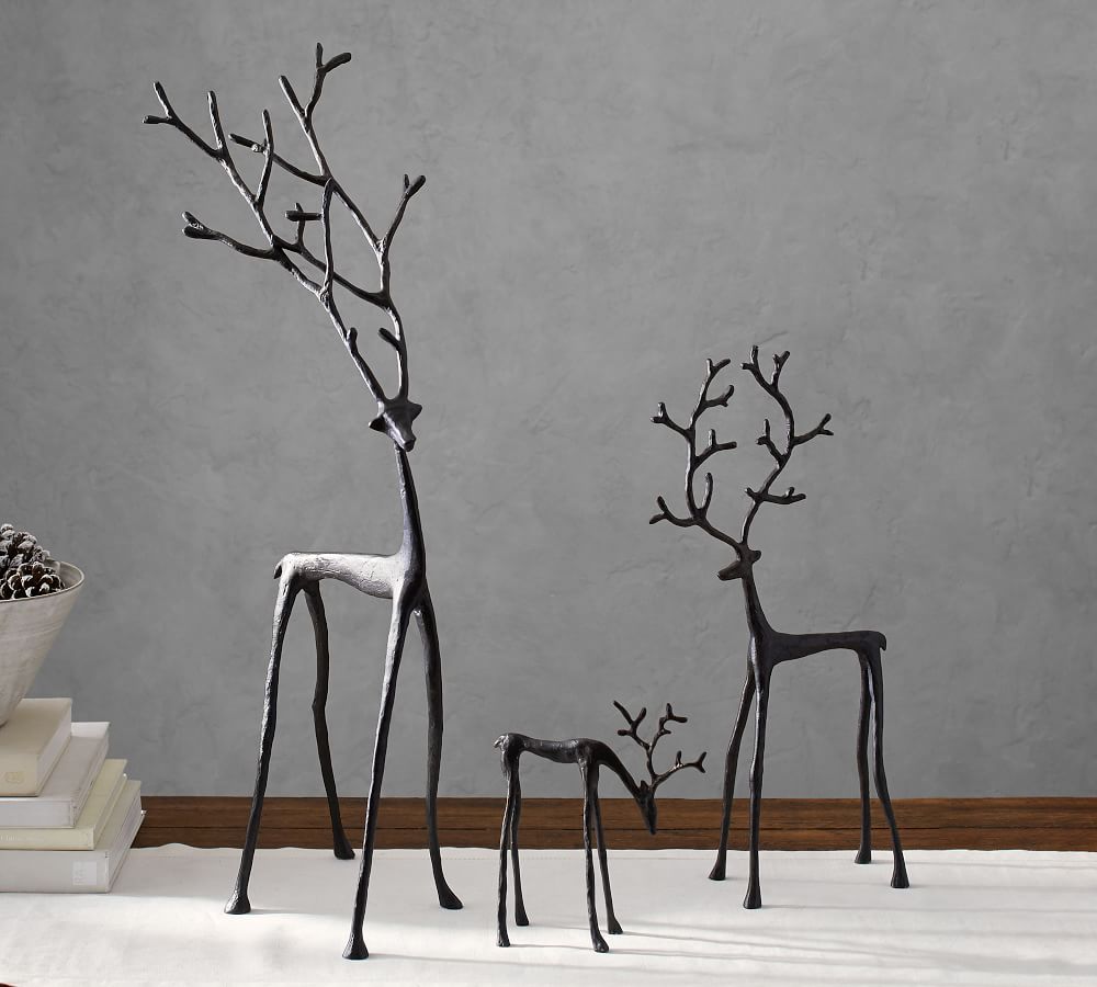 Bronze Sculpted Reindeer | Pottery Barn