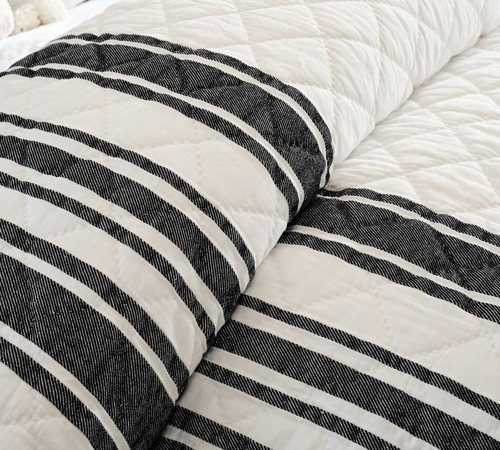 Mesa Striped Handcrafted Cotton Quilt Pottery Barn