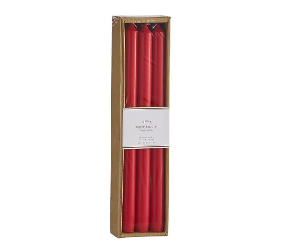 Candle-Lite 12” Taper Dinner Candles Set Of 2 Crimson Red New 