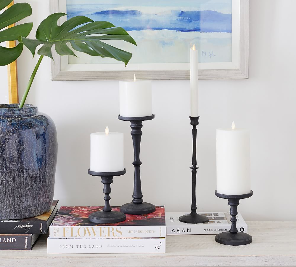 Booker Pillar Holders Candle Holder Pottery Barn