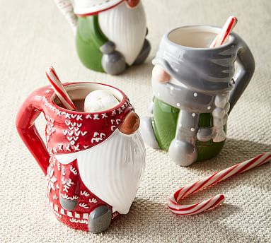 Gnome Sweet Lady Gnome Lidded Coffee Tea Mug Ceramic 