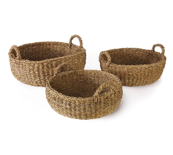 Woven Seagrass Basket Pottery Barn