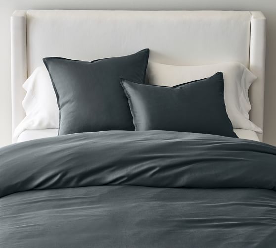 Casual Tencel Duvet Cover Pottery Barn, Inexpensive Duvet Covers Queen