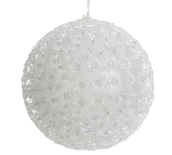Pottery Barn Light up hanging Orbs Large Diameter 8.5 inches NEW IN BOX 