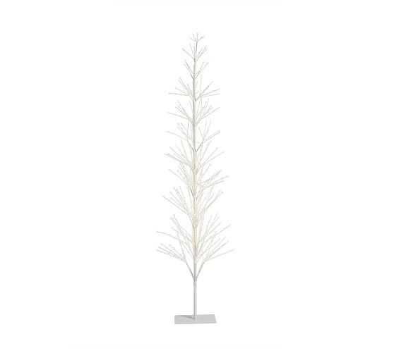 LUMINEO SHABBY CHIC CHALKY GREY TWIG TREE 240cm 8ft PRE-LIT LED CHRISTMAS TREE
