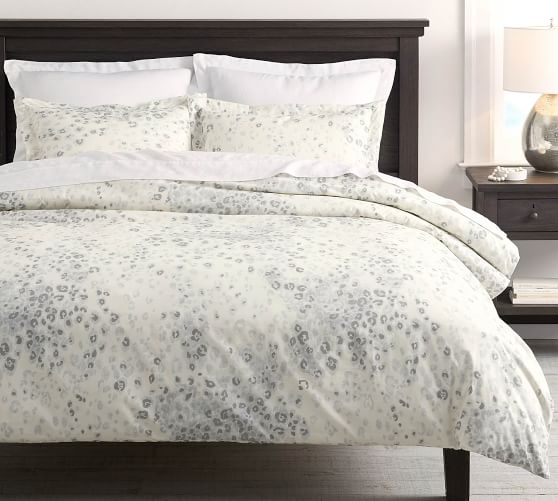 Snow Leopard Organic Percale Duvet, Twin Duvet Covers Pottery Barn