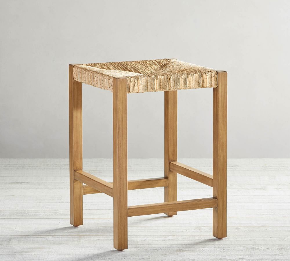 Malibu Woven Backless Bar & Counter Stools Pottery Barn