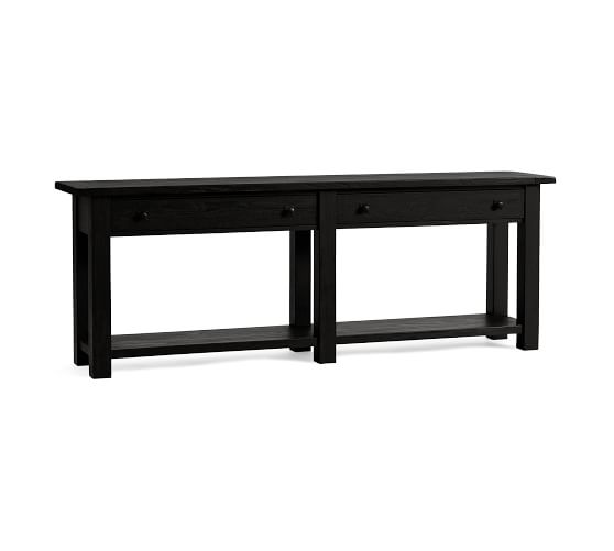Benchwright 83 Console Table Pottery, Heavy Metal Console Table