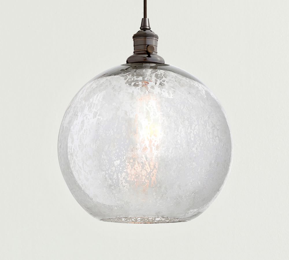 Mercury Glass Globe 10 Pendant With Cord Pottery Barn