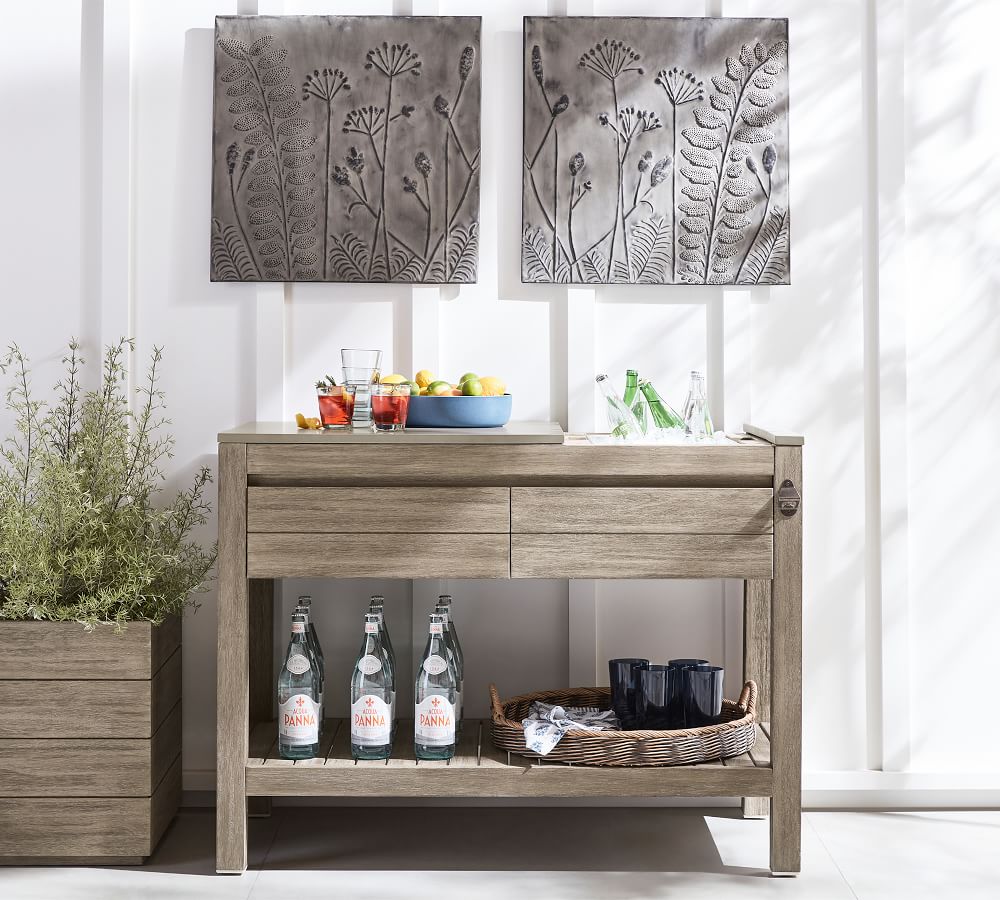 Zinc Flowers Indoor/Outdoor Handcrafted Wall Art Pottery Barn