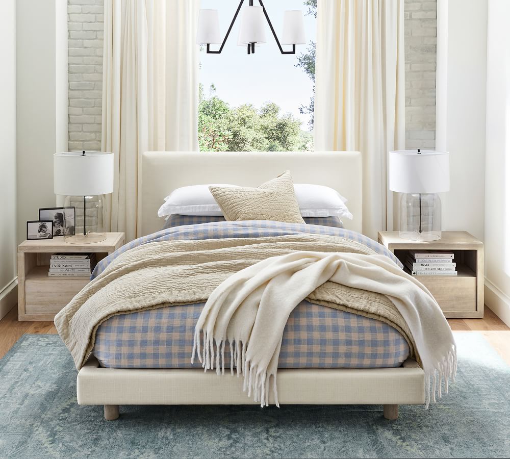 Cayman Upholstered Bed Pottery Barn