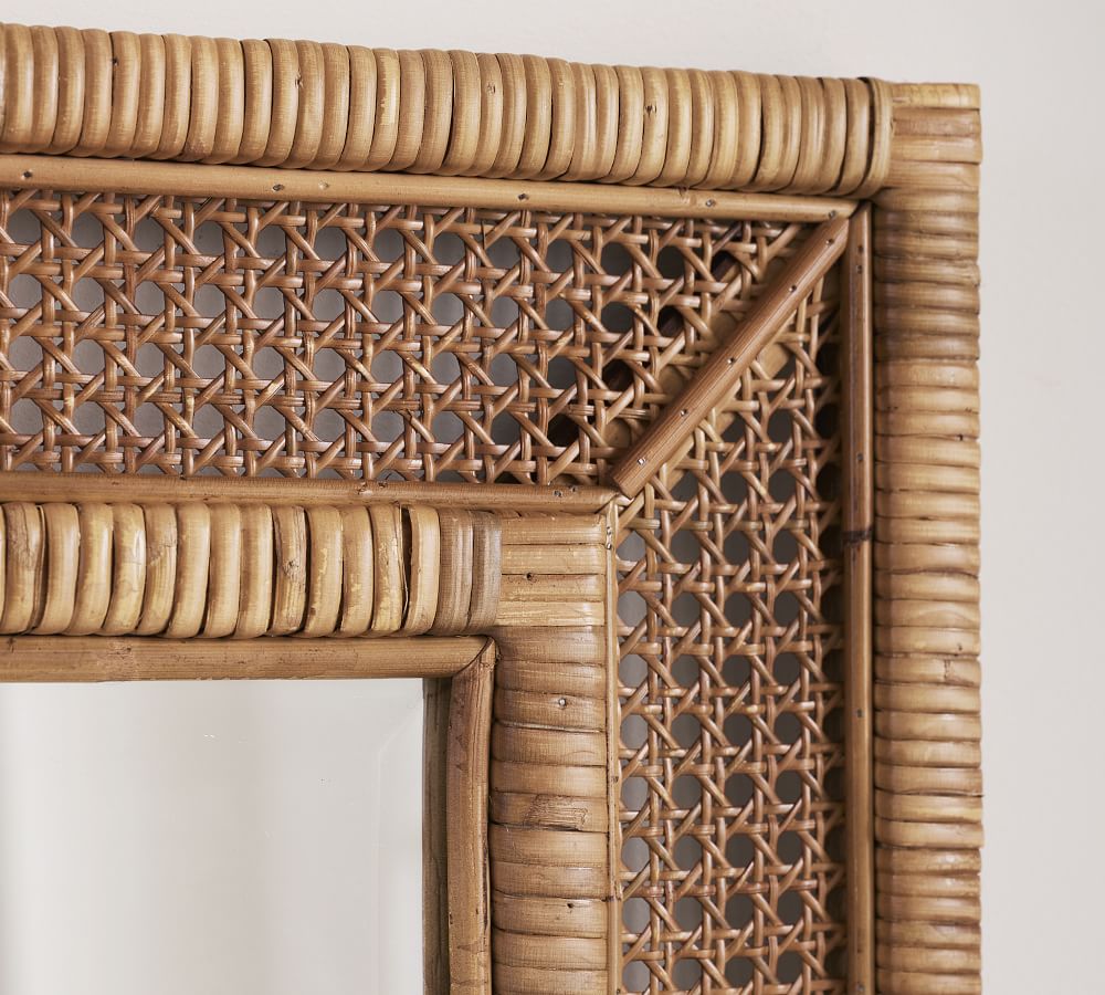 Ash Rattan Wall Mirror, 24