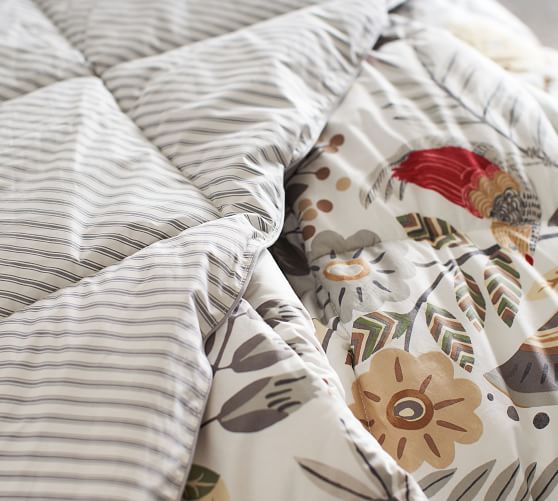 pottery barn duvet birds