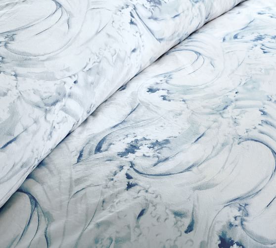 stinson wave organic cotton duvet cover