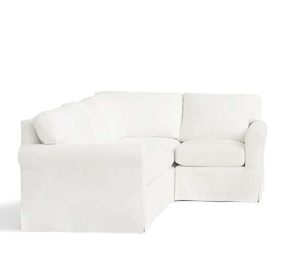 York Roll Arm Slipcovered 3 Piece, Rolled Arm Bench Slipcover