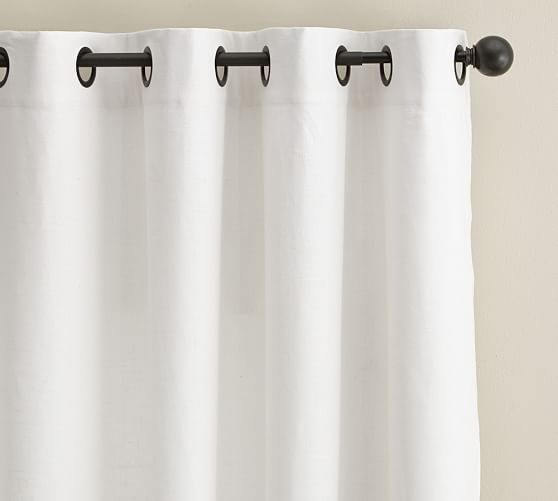 Emery Linen Grommet Blackout Curtain, How To Make Blackout Curtains With Grommets