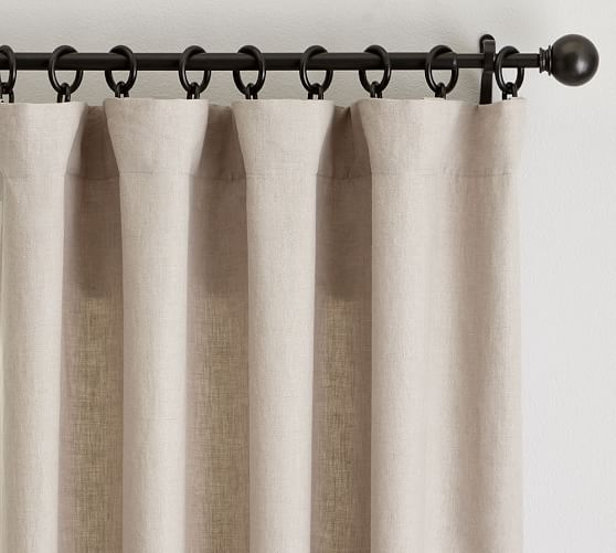 2 POTTERY BARN BELGIAN LINEN UNLINED DRAPES 50"X84" NATURAL NEW $398 Flax 