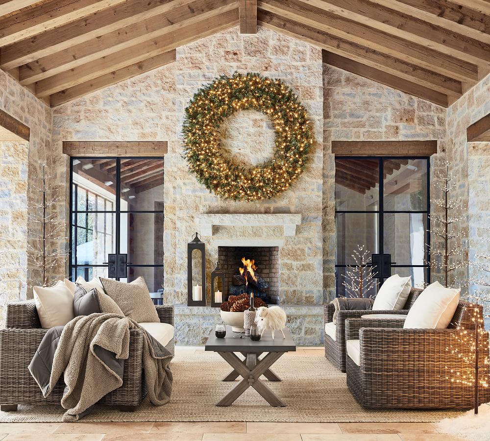 PreLit Twinkling Twig Trees Pottery Barn