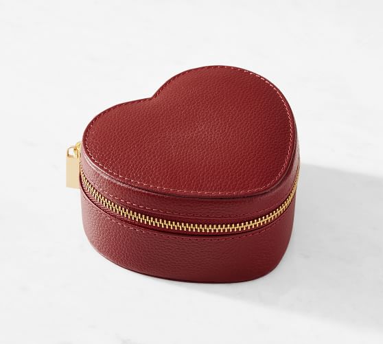 Red Ring Pouch Suede Look Jewellery Presentation Box Case  Satchel Shape 