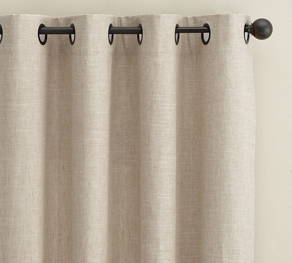 Emery Linen Grommet Curtain Pottery Barn