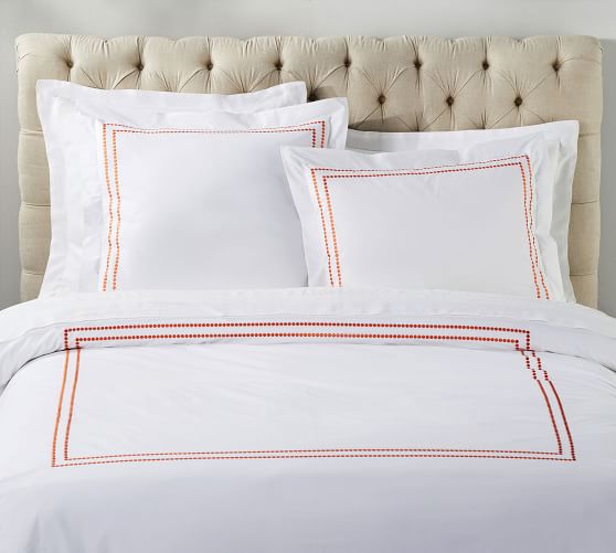 pottery barn pearl embroidered duvet