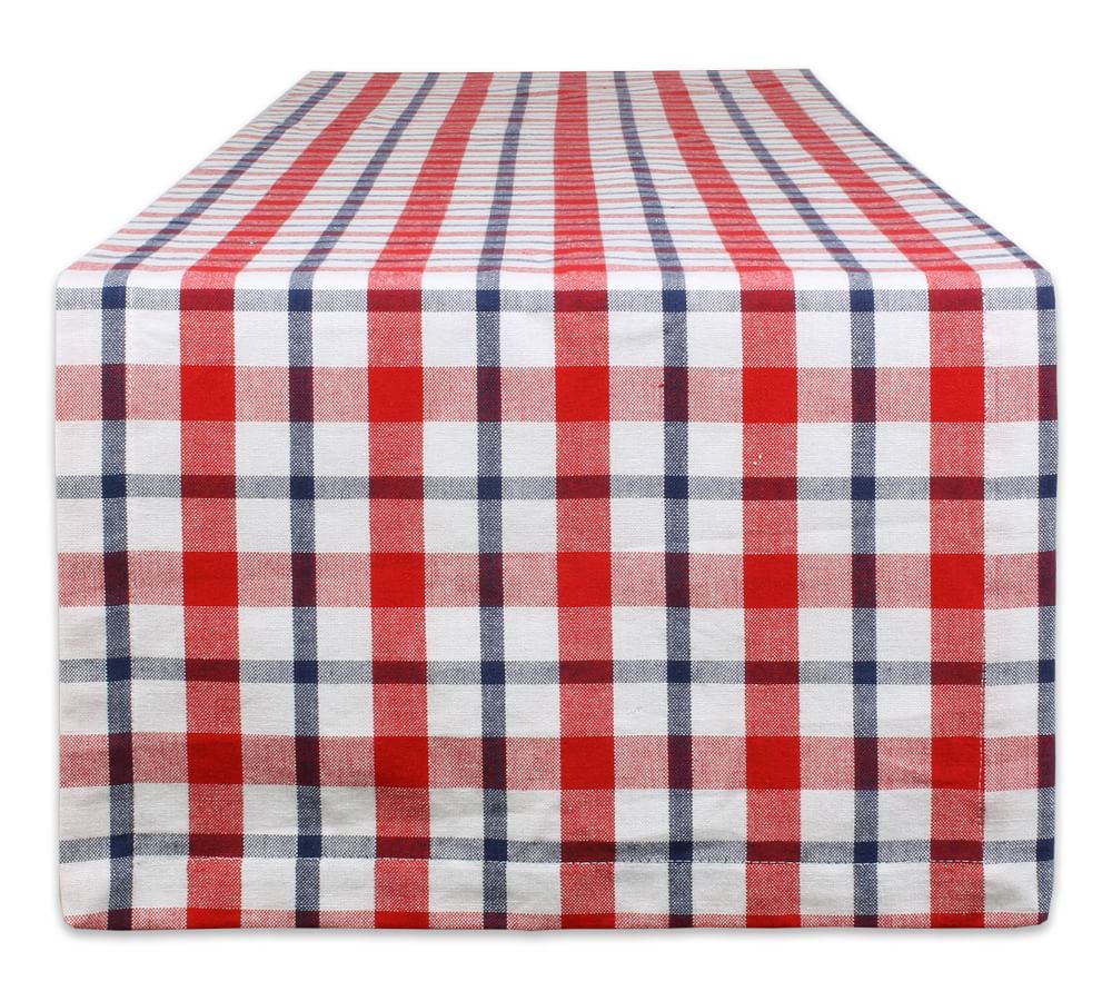 Americana Plaid Cotton Table Runners Pottery Barn