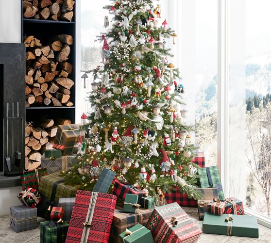 NIB Pottery Barn Kids Gray FELT WOOL CONE Christmas Tree Holiday Decor LARGE 