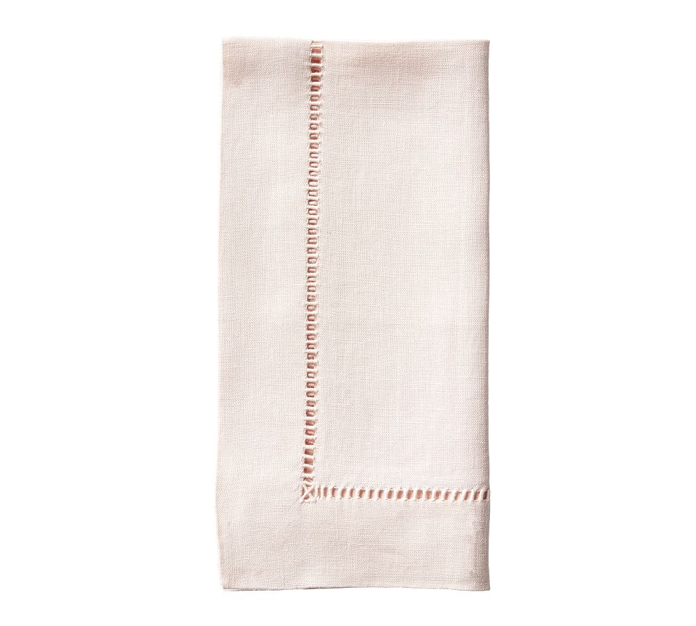 Monique Lhuillier Linen Hemstitch Napkins, Set of 4 Pottery Barn