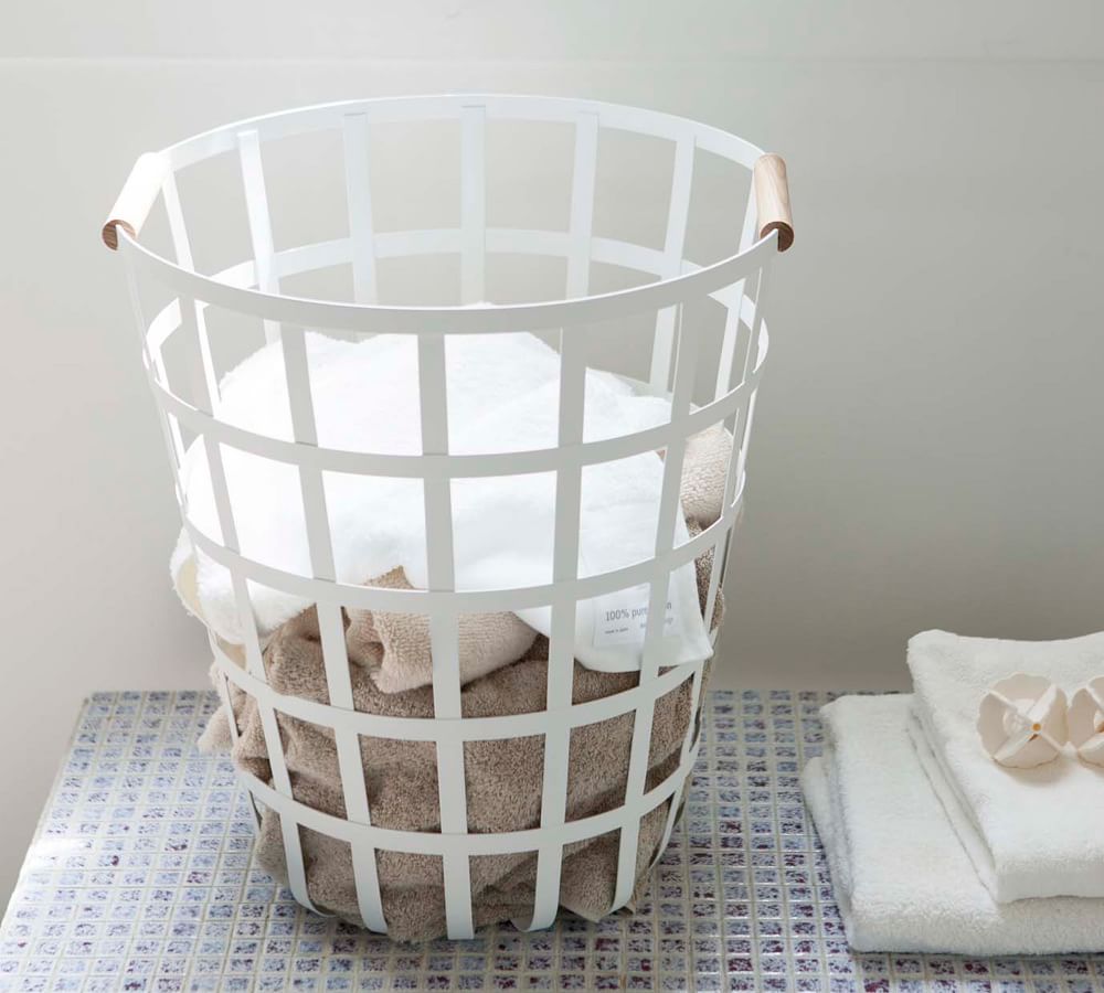 Yamazaki Round Laundry Basket Pottery Barn
