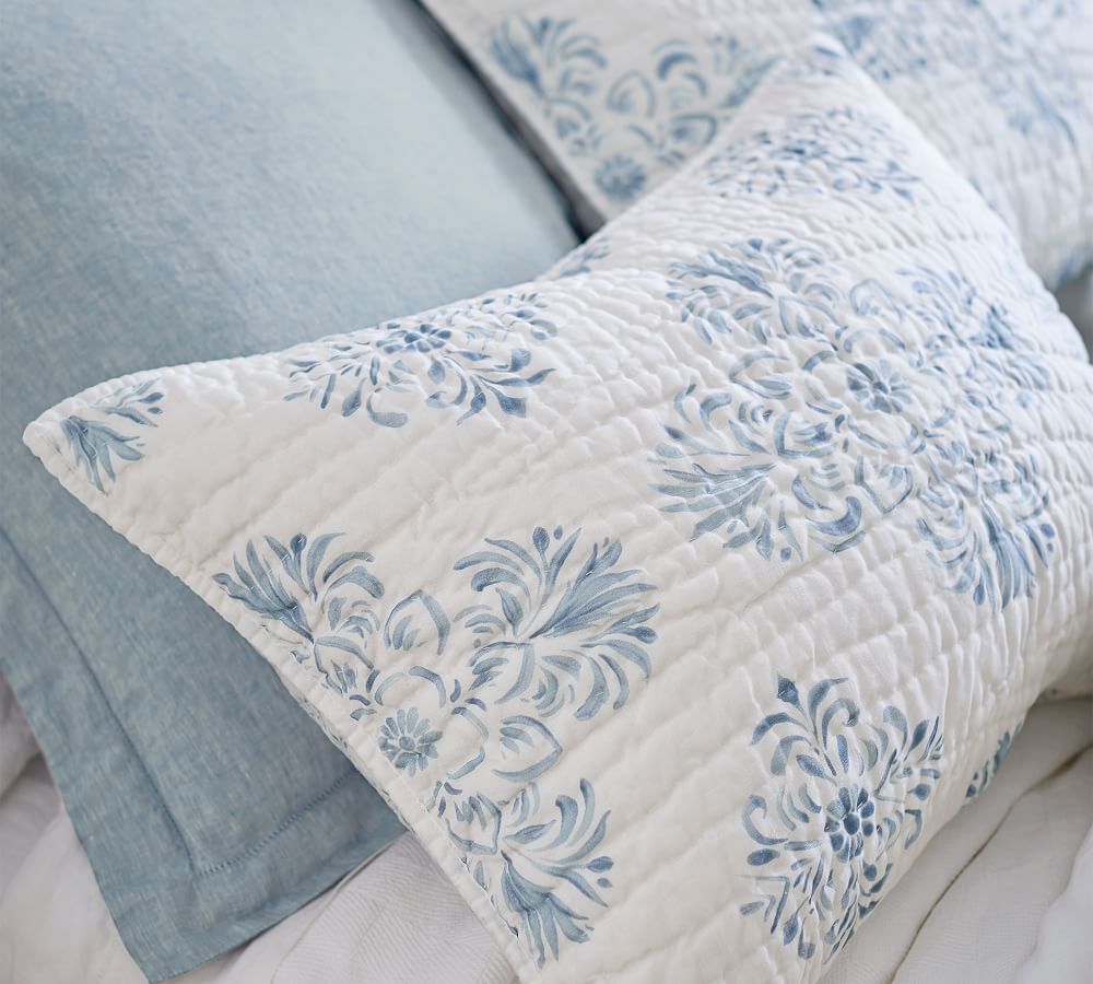 Remy Belgian Flax Linen Handcrafted Quilt & Shams Pottery Barn