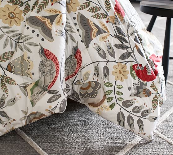 pottery barn duvet birds