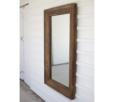Recycled Wood Frame Wall Mirror, Custom Wood Framed Mirrors