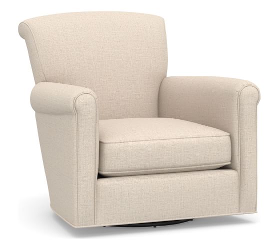 Round Oversized Swivel Chair | Pottery Barn