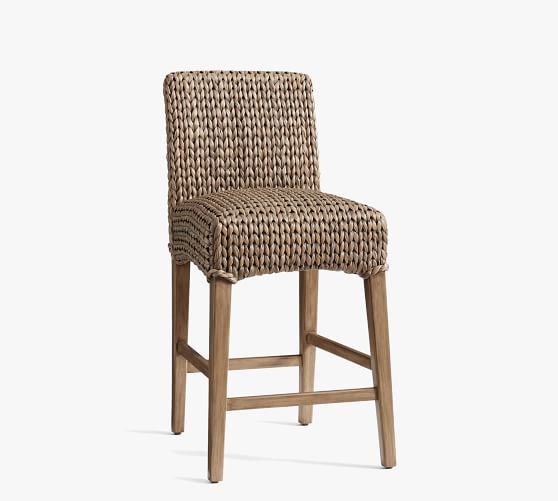 Seagrass Bar Counter Stools Pottery Barn Seagrass Bar Counter Stools Pottery, Wicker Bar Stools With Arms