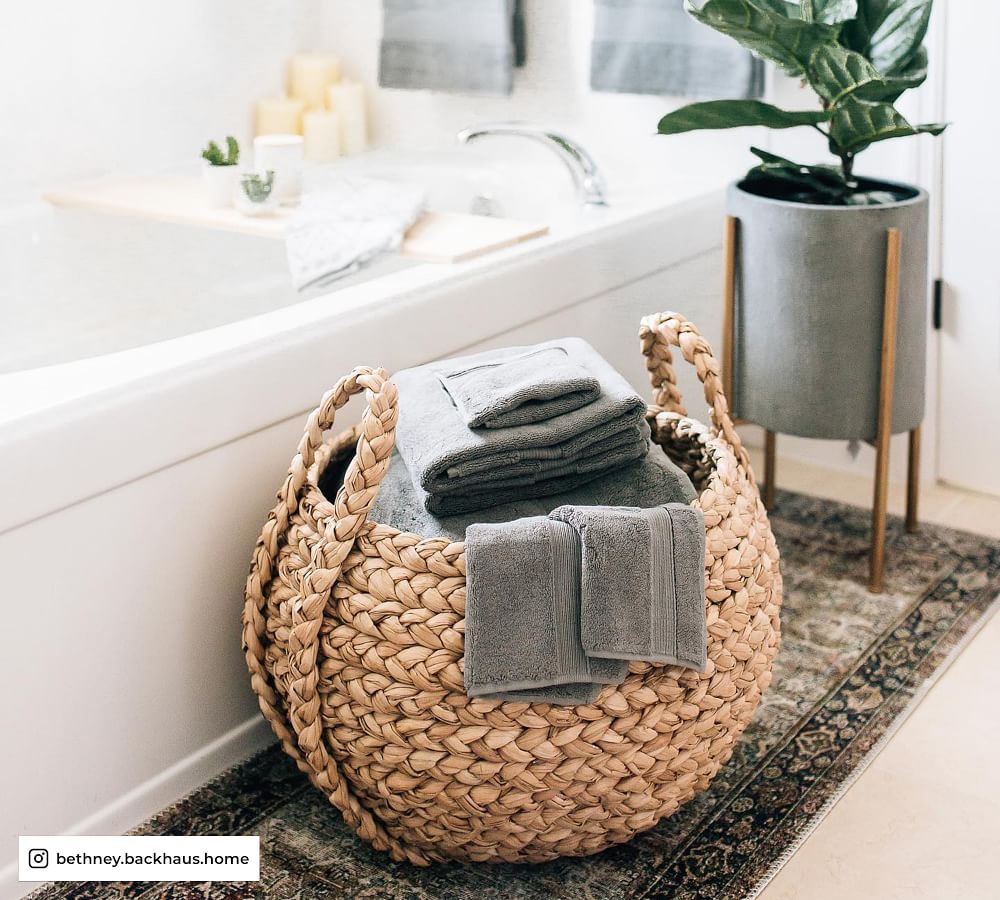 Round Handled Storage Baskets Pottery Barn