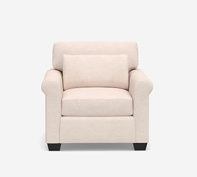 York Roll Arm Deep Seat Upholstered Armchair | Pottery Barn