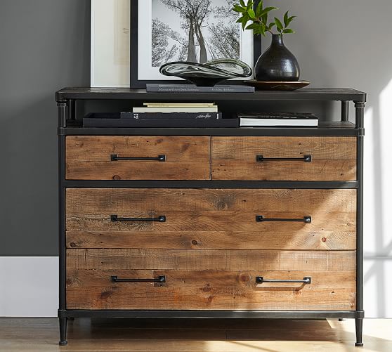 Juno Reclaimed Wood 4 Drawer Dresser, Pottery Barn Farmhouse Dresser Review