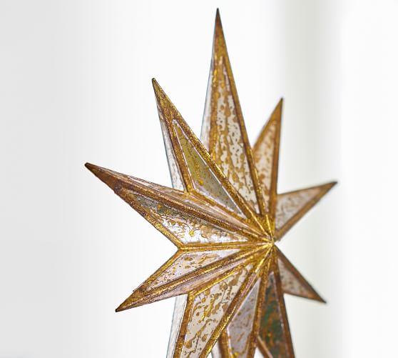 Gold Christmas Star Tree Topper NEW In Box 