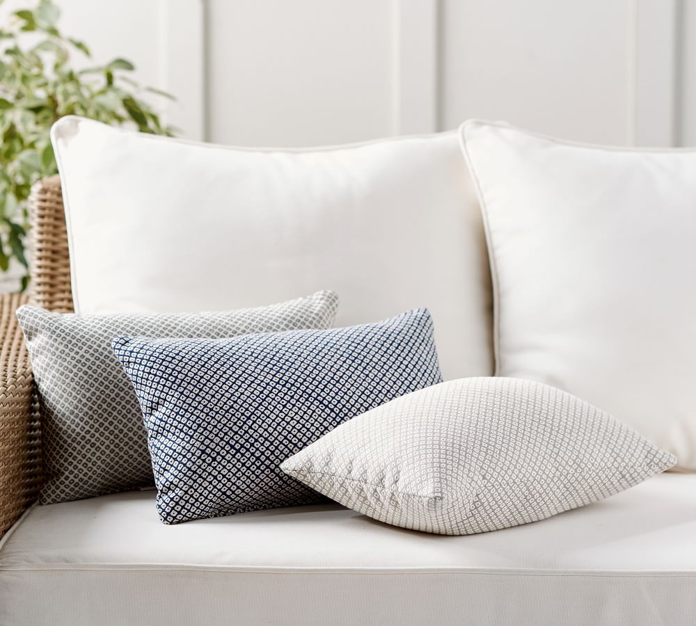 Sunbrella® Dottie Jacquard Indoor/Outdoor Pillows Pottery Barn