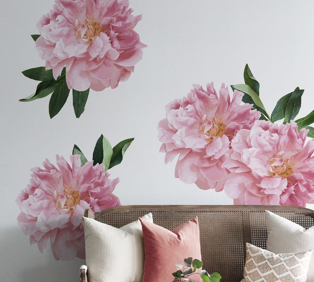 Wall Decor Decal Sticker Removable tree Peony Flower DC0363 