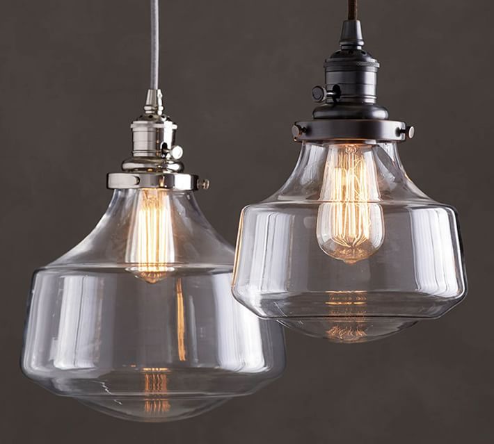 Schoolhouse Clear Glass Cord Pendant | Pottery Barn