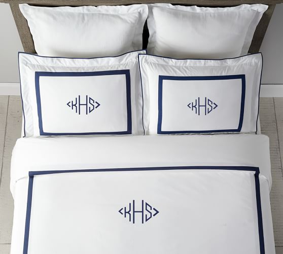 monogrammed duvet cover