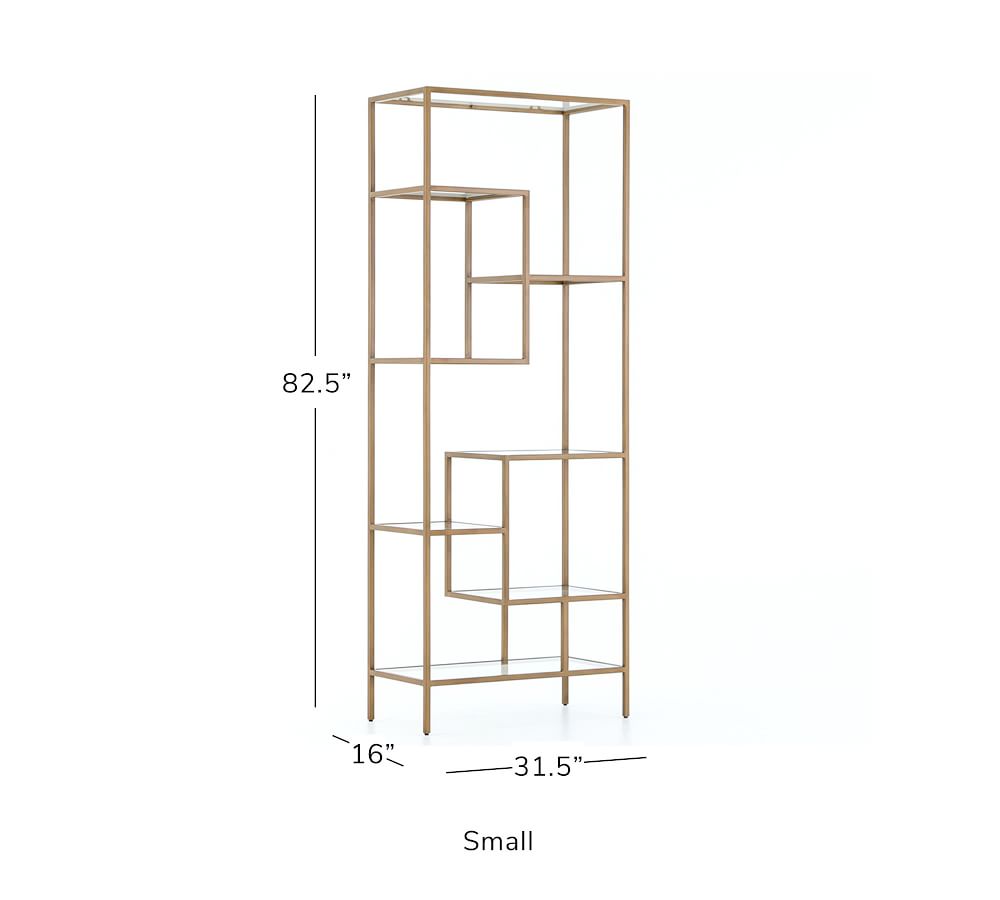 Monsarrat Glass Etagere Bookcase | Pottery Barn