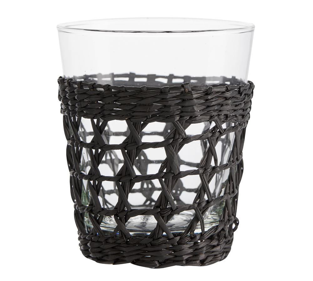Cane Drinking Glasses Black Pottery Barn