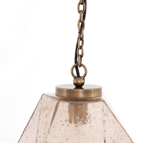Pendant Light Fixture with Aged Dome Metal Shade Cone Funnel Stunning 