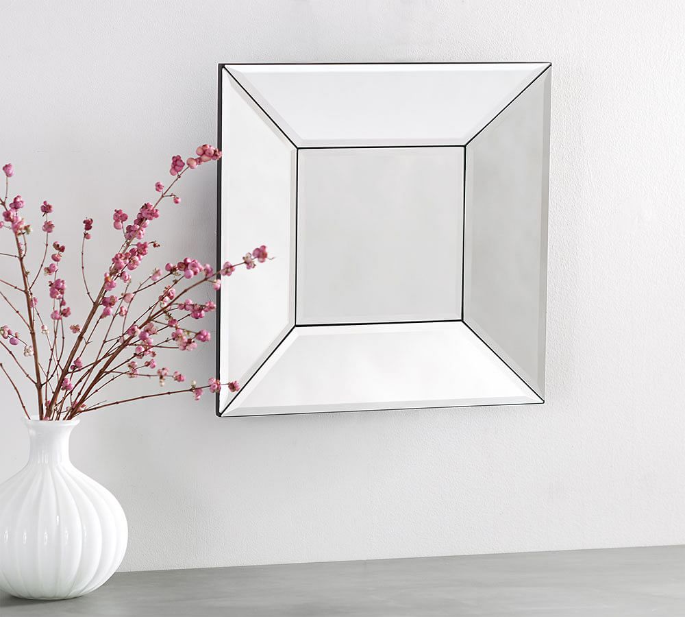 Bevel Square Wall Mirror | Pottery Barn