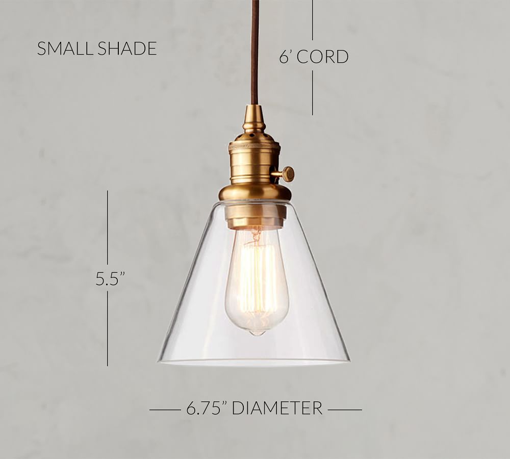 Flared Glass Cord Pendant | Pottery Barn