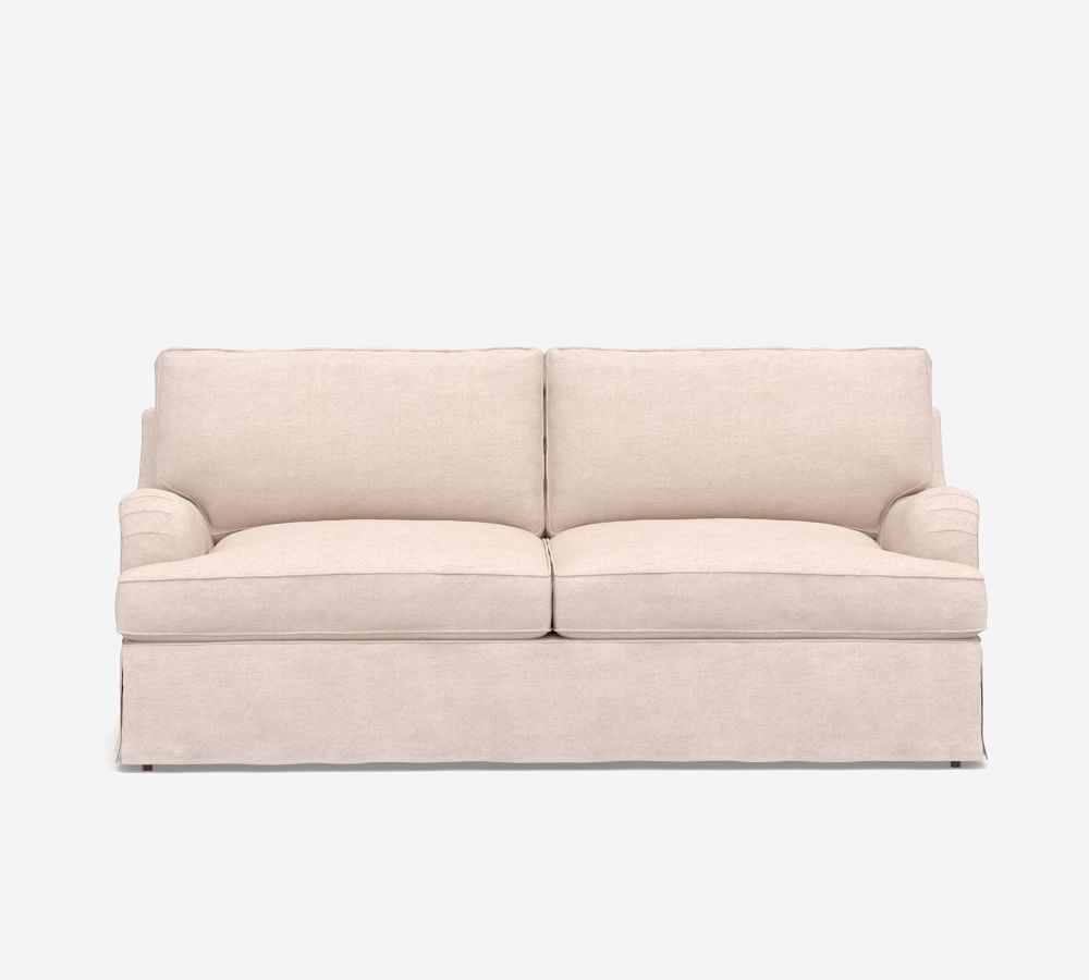 SoMa Hawthorne English Arm Slipcovered Fabric Sofa Pottery Barn