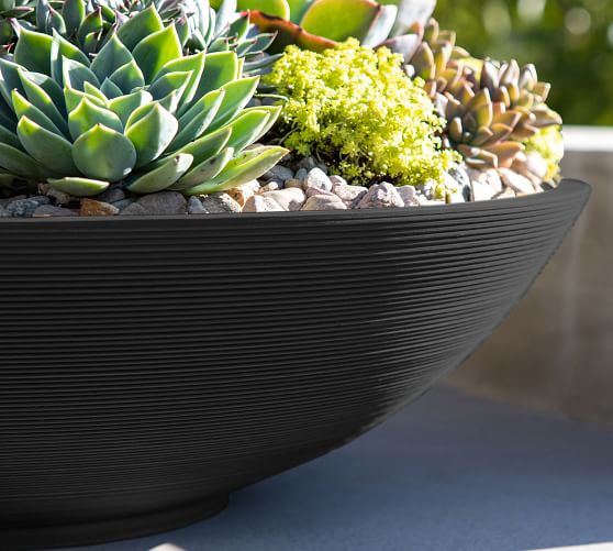 outdoor ceramic bowl planters